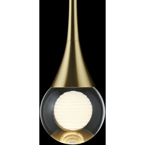 Luna IV 1 Light 4.75 inch Brass Pendant Ceiling Light