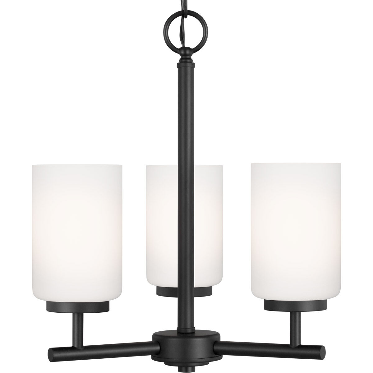 Oslo 3 Light 15 inch Midnight Black Chandelier Ceiling Light