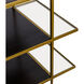 Carrick 60 X 18 inch Dark Brown with Brass and Clear Console Table