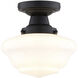 Eastgate LED 8.75 inch Matte Black Semi-Flush Mount Ceiling Light