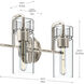 Niccol 2 Light 14 inch Polished Nickel Vanity Light Wall Light