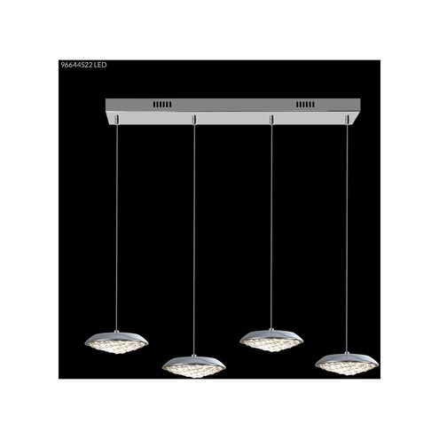 Galaxy LED 7 inch Silver Crystal Chandelier Ceiling Light