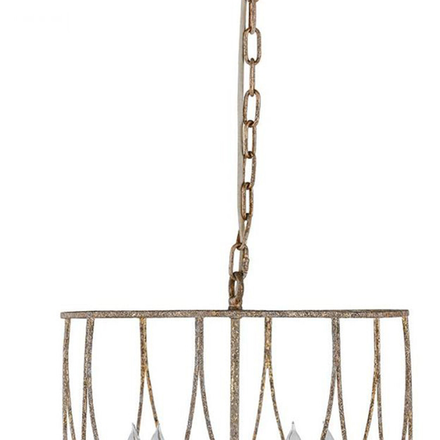 Leah 4 Light 18 inch Antique Gold / Antique Silver / Vintage White Chandelier Ceiling Light