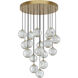 Marni LED 21.13 inch Natural Brass Multi-Pendant Ceiling Light
