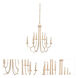 Kiera 8 Light 30 inch Modern Gold Chandelier Ceiling Light