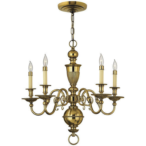 Cambridge 5 Light 25.25 inch Burnished Brass Indoor Chandelier Ceiling Light