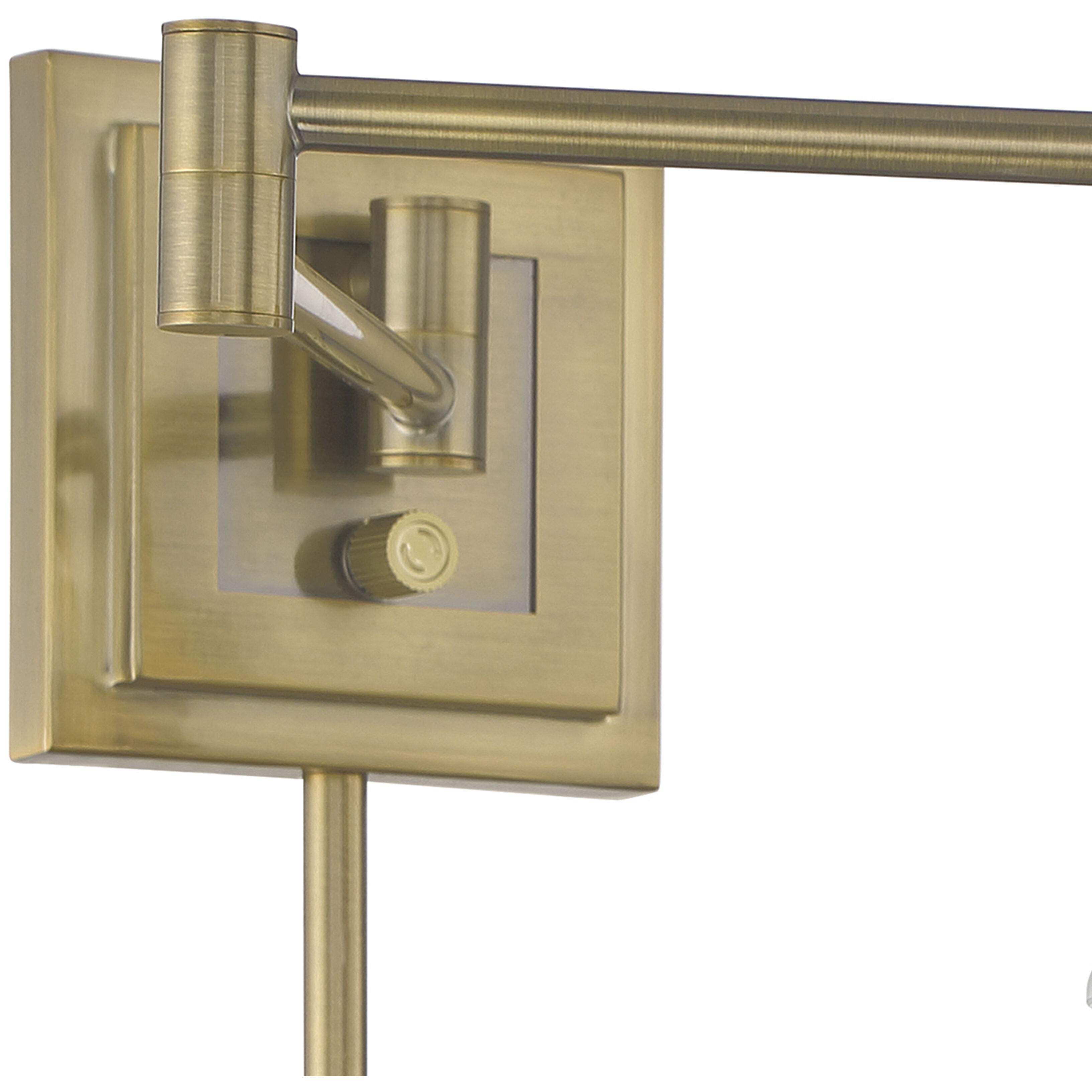 Dillon 26.25 inch 40 watt Antique Brass Swingarm Sconce Wall Light