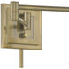 Dillon 26.25 inch 40 watt Antique Brass Swingarm Sconce Wall Light
