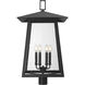 Rainer 6 Light 31.5 inch Black Outdoor Post Mounted Fixture in G9