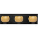 Keno LED 22 inch Black Vanity Light Wall Light