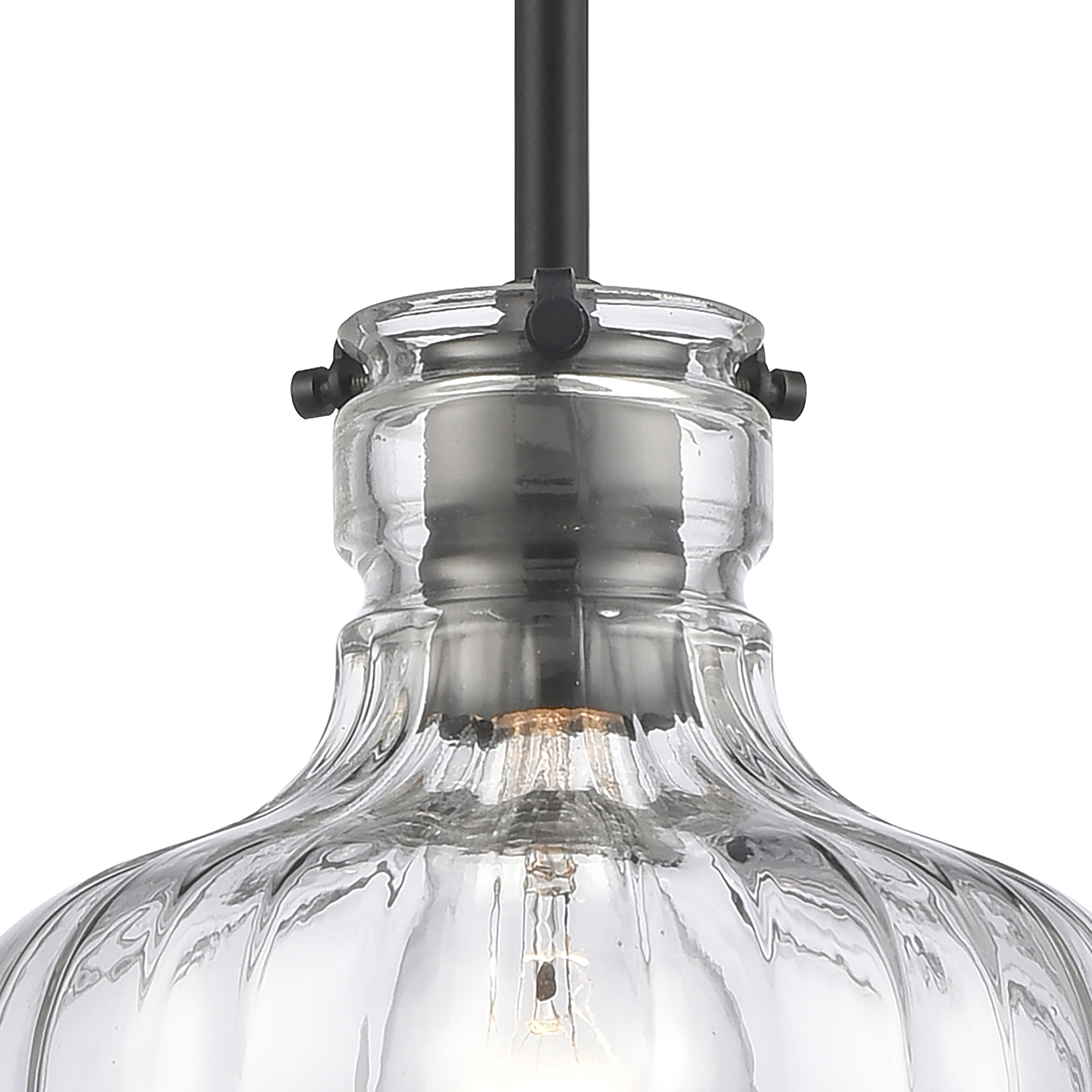 Orinoco 1 Light 8 inch Matte Black Mini Pendant Ceiling Light