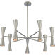 Milo LED 35 inch Satin Nickel Chandelier Pendant Ceiling Light
