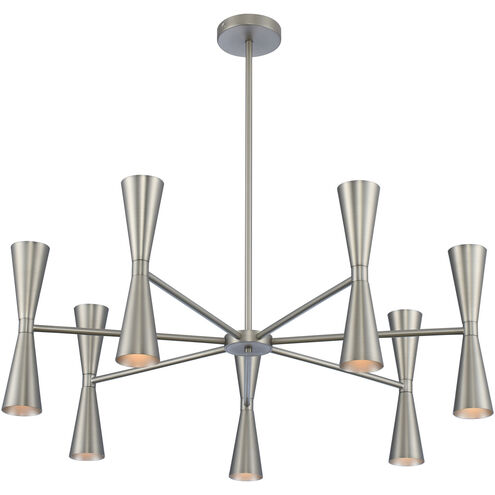 Milo LED 35 inch Satin Nickel Chandelier Pendant Ceiling Light