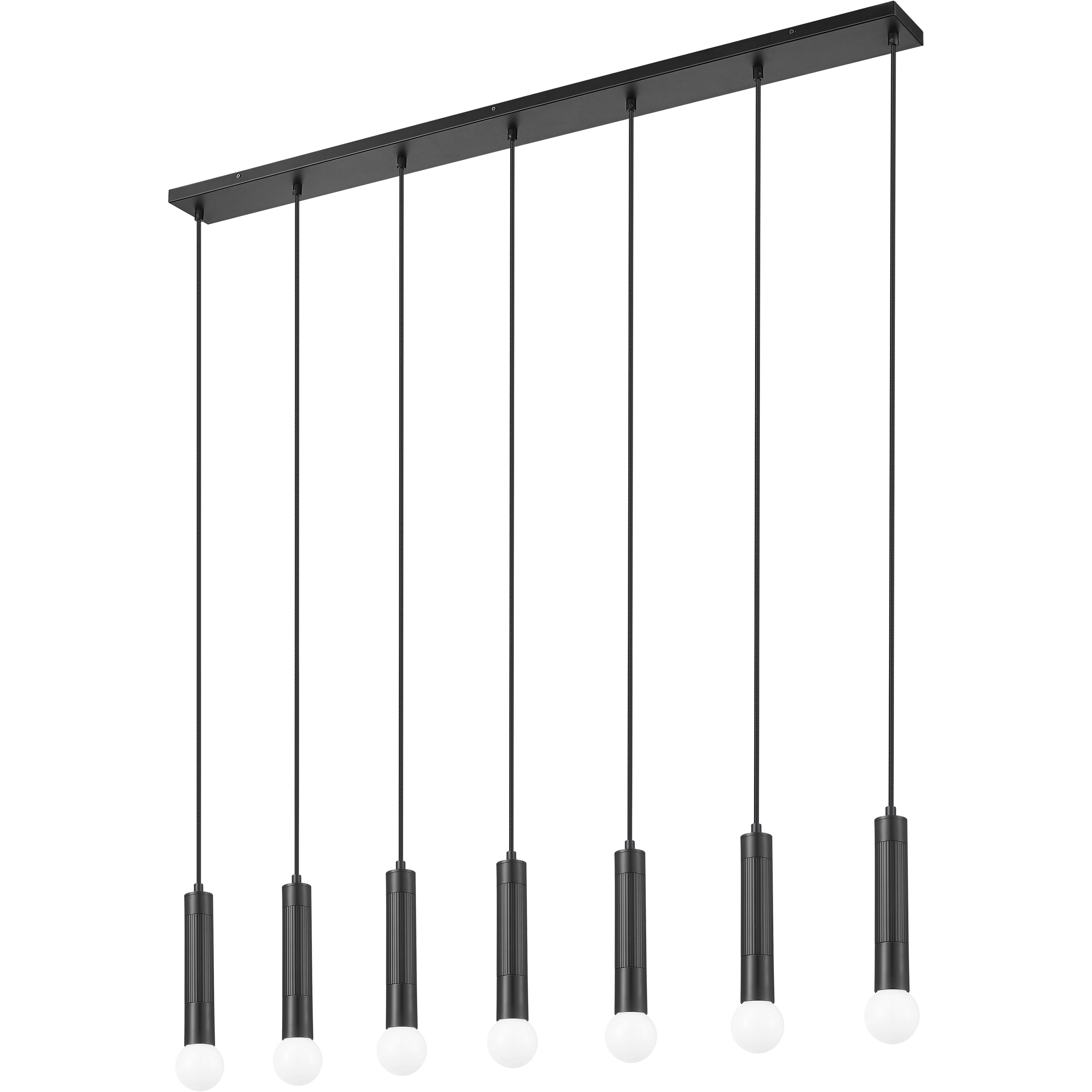 Stari Linear Chandelier Ceiling Light in Matte Black