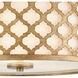 Arabesque 3 Light 16 inch Bronzed Gold Semi Flush Mount Ceiling Light