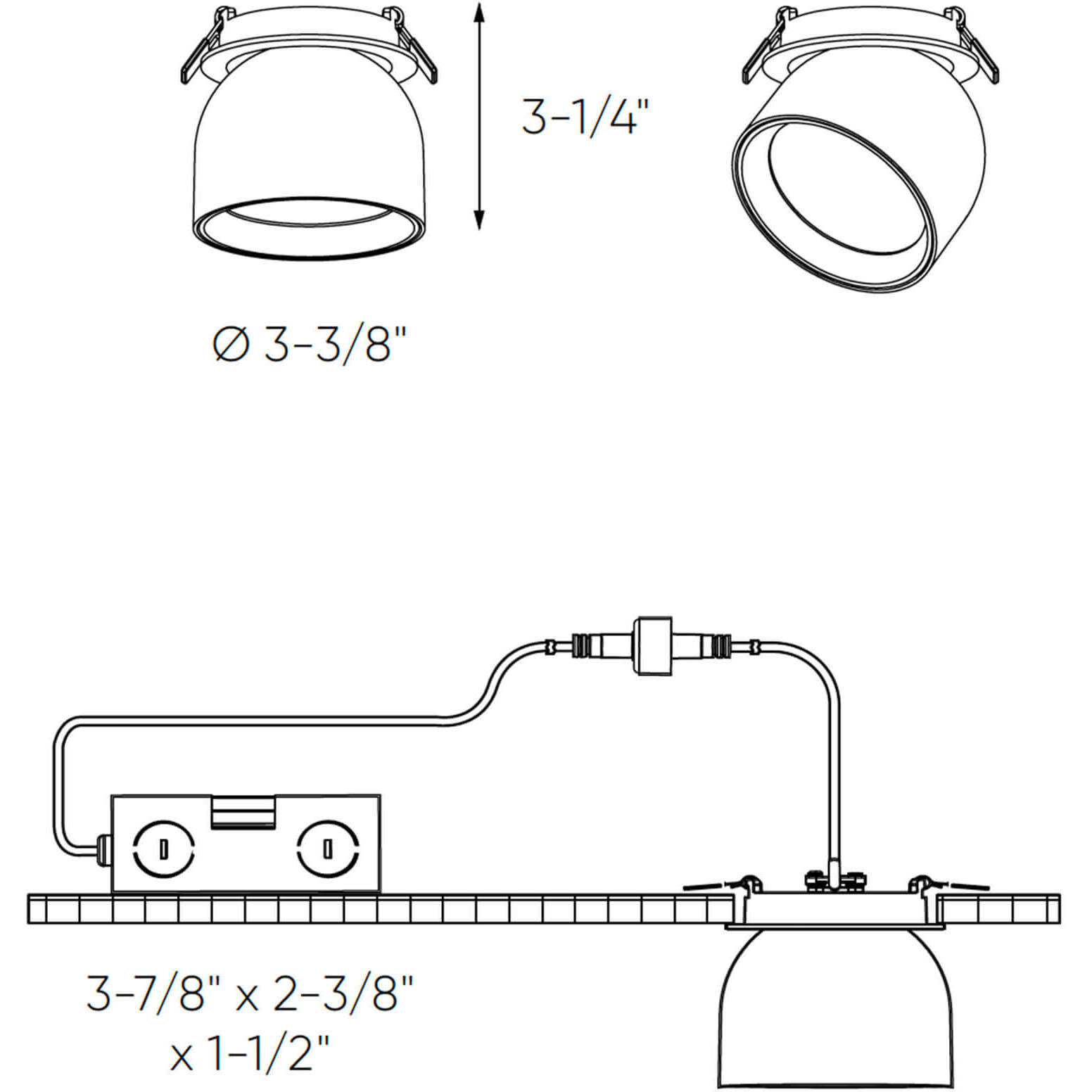 Horus White Directional Recessed Light
