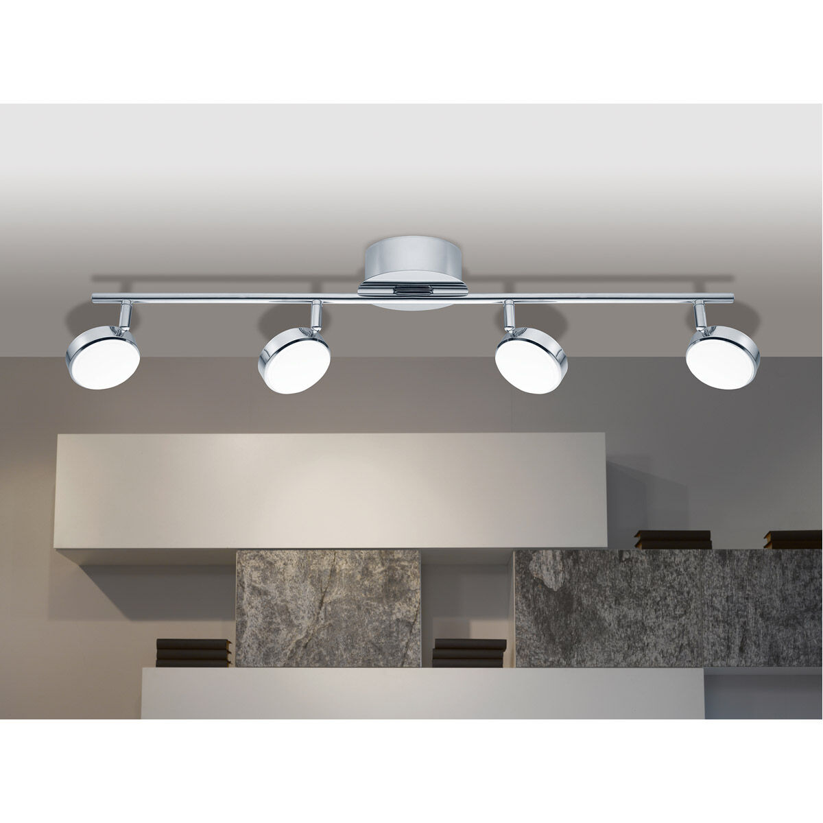 Salto 4 Light 120 Chrome Track Light Ceiling Light
