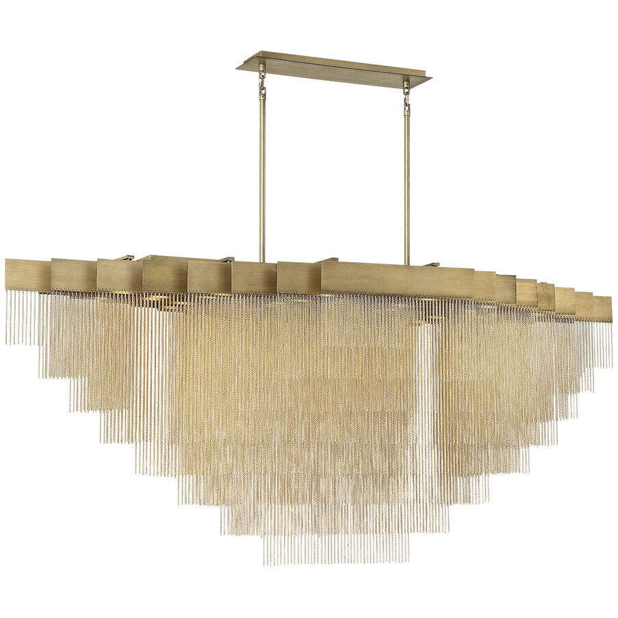 Bloomfield LED 28.5 inch Gold Chandelier Ceiling Light