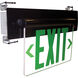Aaliyah 1 Light Green Letters and White Housing Exit / Emergency Ceiling Light