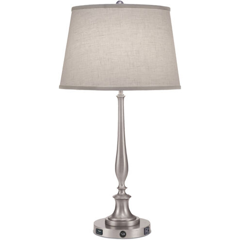 Ellie 29 inch Satin Nickel Table Lamp Portable Light