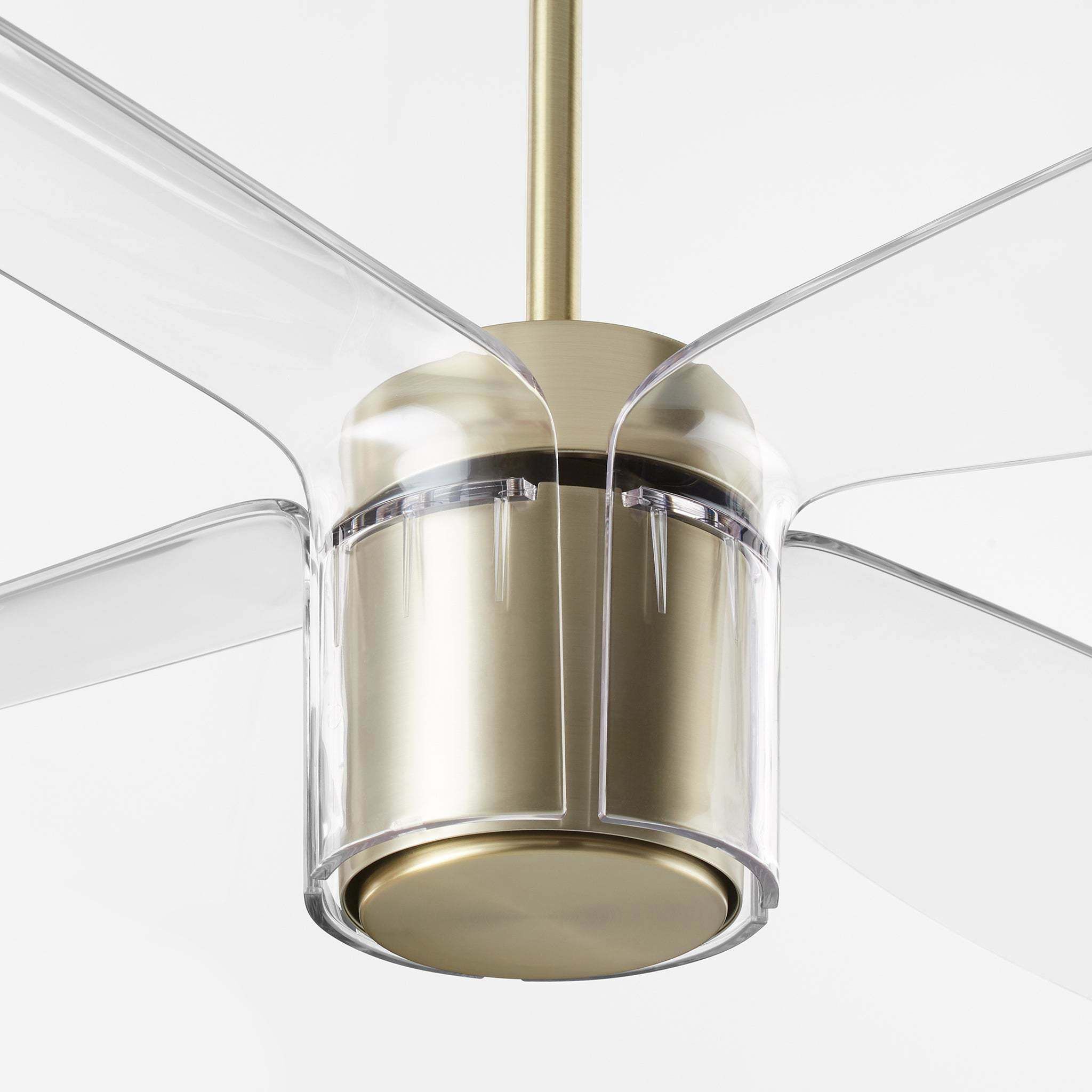 Samaran 60 inch Aged Brass with Clear Acrylic Blades Ceiling Fan