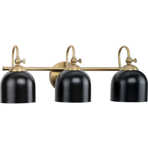 Dalton 3 Light 24 inch Vintage Brass Bath Vanity Wall Light