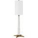 Munroe 31.75 inch 60 watt White and Antique Brass Table Lamp Portable Light
