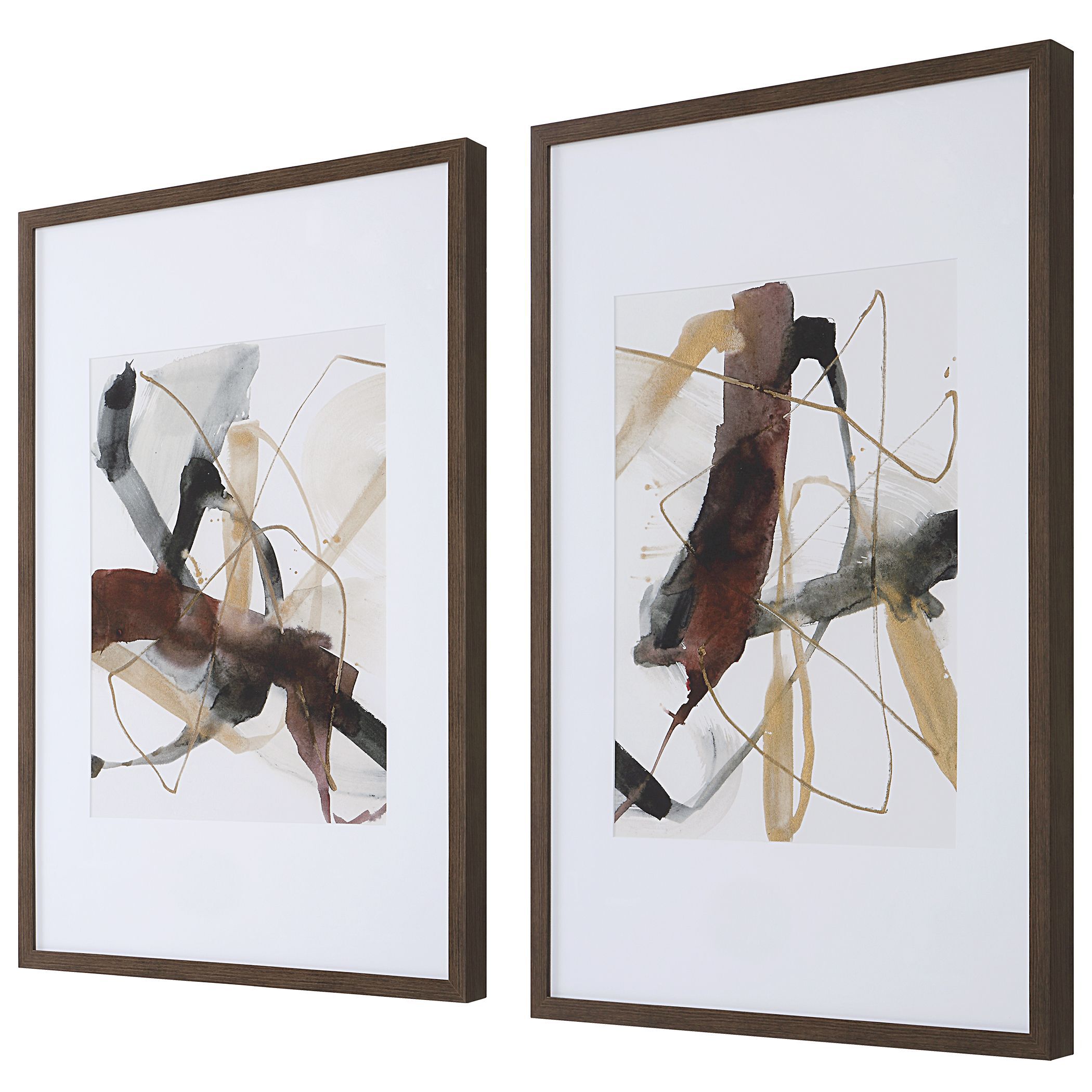 Burgundy Interjection 39.5 X 26.5 inch Abstract Prints