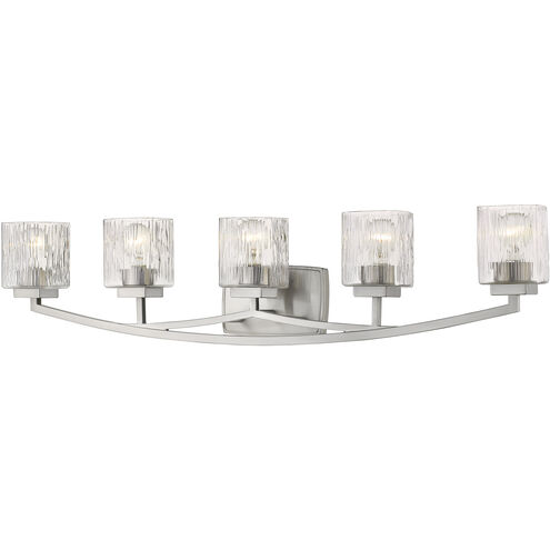 Zaid 5 Light 40 inch Brushed Nickel Vanity Wall Light