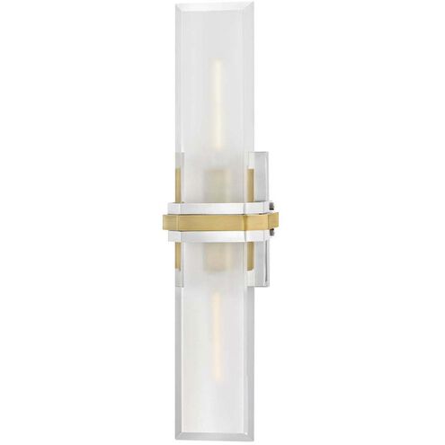 Kipton 2 Light 5.5 inch Polished Nickel with Heritage Brass Bath Light Wall Light