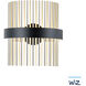 Chimes LED 7 inch Black and Satin Nickel and Satin Brass Wall Sconce Wall Light in Black and Satin Brass and Satin Nickel