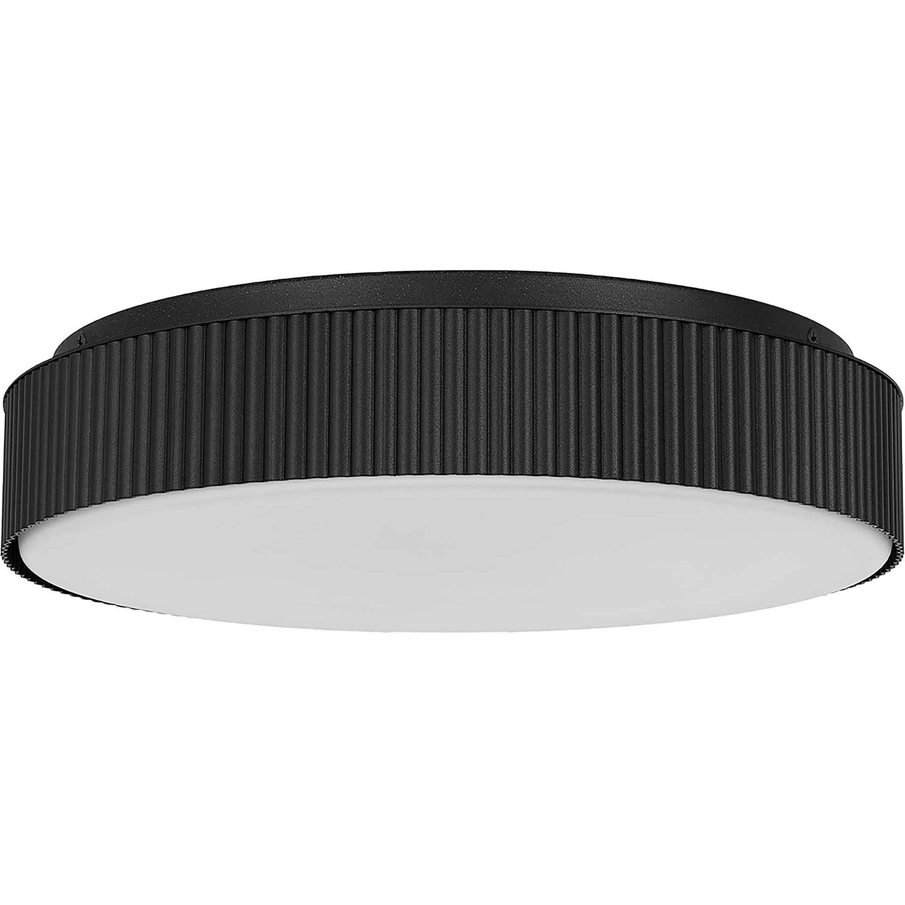 Channel LED 13 inch Sand Black Outdoor Flush Mount