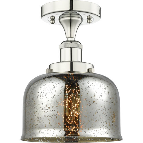 Bell 1 Light 7.75 inch Polished Nickel Semi-Flush Mount Ceiling Light