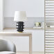 Kelly Wearstler Linden 34.25 inch 100 watt Black Porcelain Table Lamp Portable Light