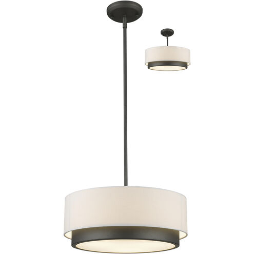 Jade 3 Light 16 inch Factory Bronze Pendant Ceiling Light