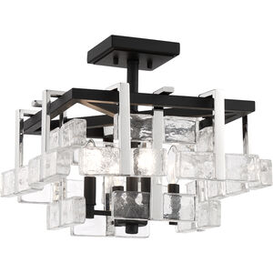 Painesdale 4 Light 16.25 inch Sand Coal And Polished Nickel Semi Flush Ceiling Light