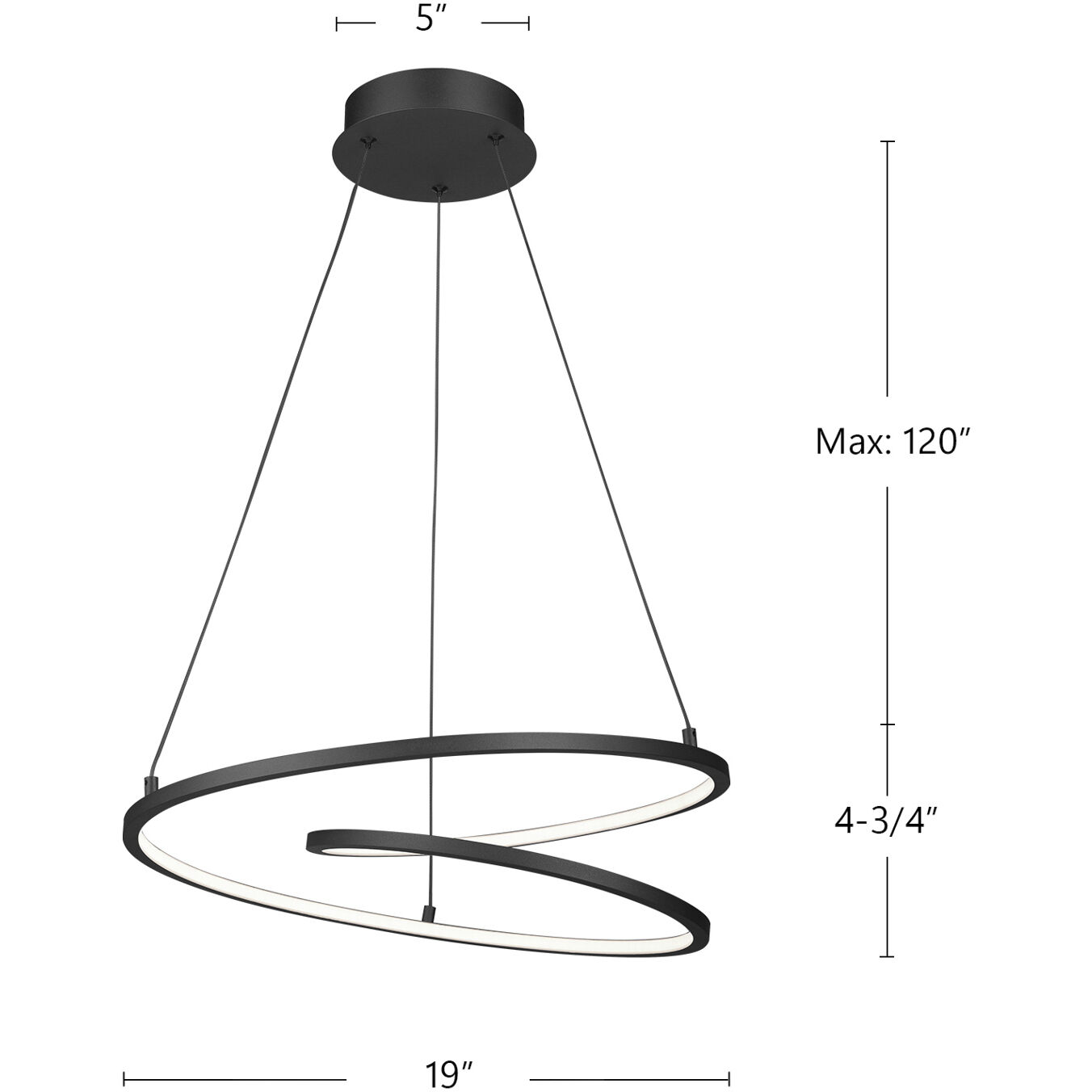 Twist Pendant Ceiling Light in Antique Brass