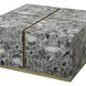 Crystalline 32.75 X 32.75 inch Gray Agate Coffee Table