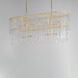 Warren 8 Light 42 inch Gold Leaf Linear Pendant Ceiling Light