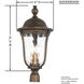 Havenwood 4 Light 26 inch Tavira Bronze And Alder Silver Outdoor Post Mount, Great Outdoors 