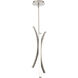 Tusk LED 10.25 inch Brushed Nickel Pendant Ceiling Light in 3000K, dweLED