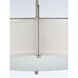 Kempsey 3 Light 22 inch Brushed Nickel Semi-Flush Mount Convertible Ceiling Light