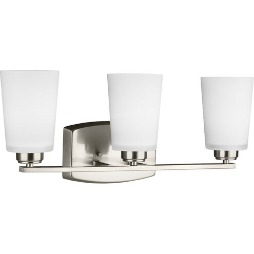 Franport 3 Light 21 inch Brushed Nickel Wall Bath Fixture Wall Light
