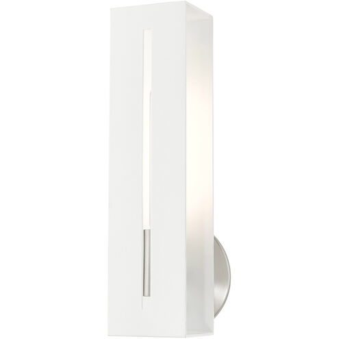 Soma 1 Light 5 inch Textured White with Brushed Nickel Finish Accents ADA ADA Single Sconce Wall Light