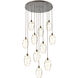 Ellisse 11 Light Flat Bronze Chandelier Ceiling Light, Round Multi-Port