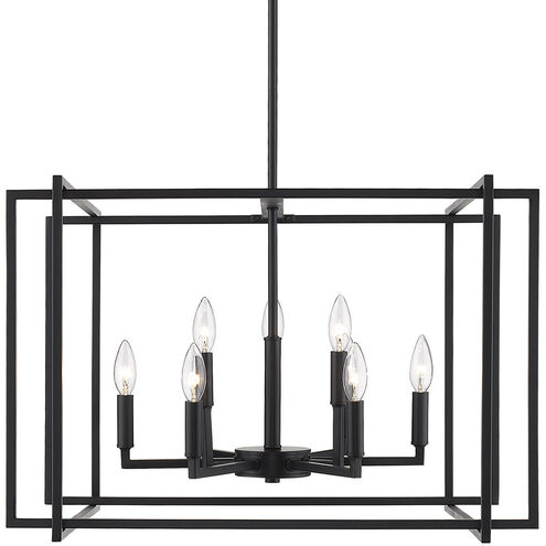 Tribeca 9 Light 26 inch Matte Black Chandelier Ceiling Light, Large