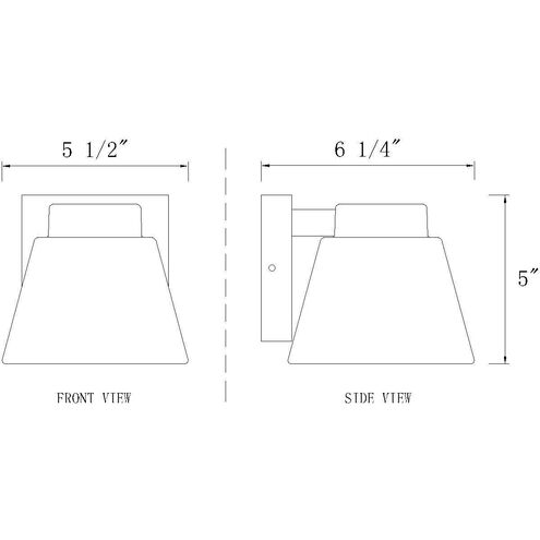 Asher LED 5 inch Oil Rubbed Bronze Outdoor Wall Light
