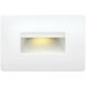 Hardy Island Luna 120v 4.00 watt Satin White Landscape Step Light in 2700K, Horizontal