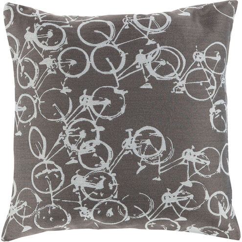 Pedal Power 18 inch White, Charcoal Pillow Kit