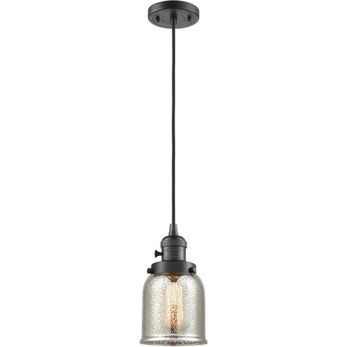 Franklin Restoration Bell 1 Light 5 inch Oil Rubbed Bronze Mini Pendant Ceiling Light in Incandescent, Silver Plated Mercury